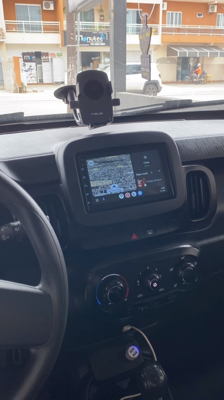 Central multimídia com Android Auto instalada